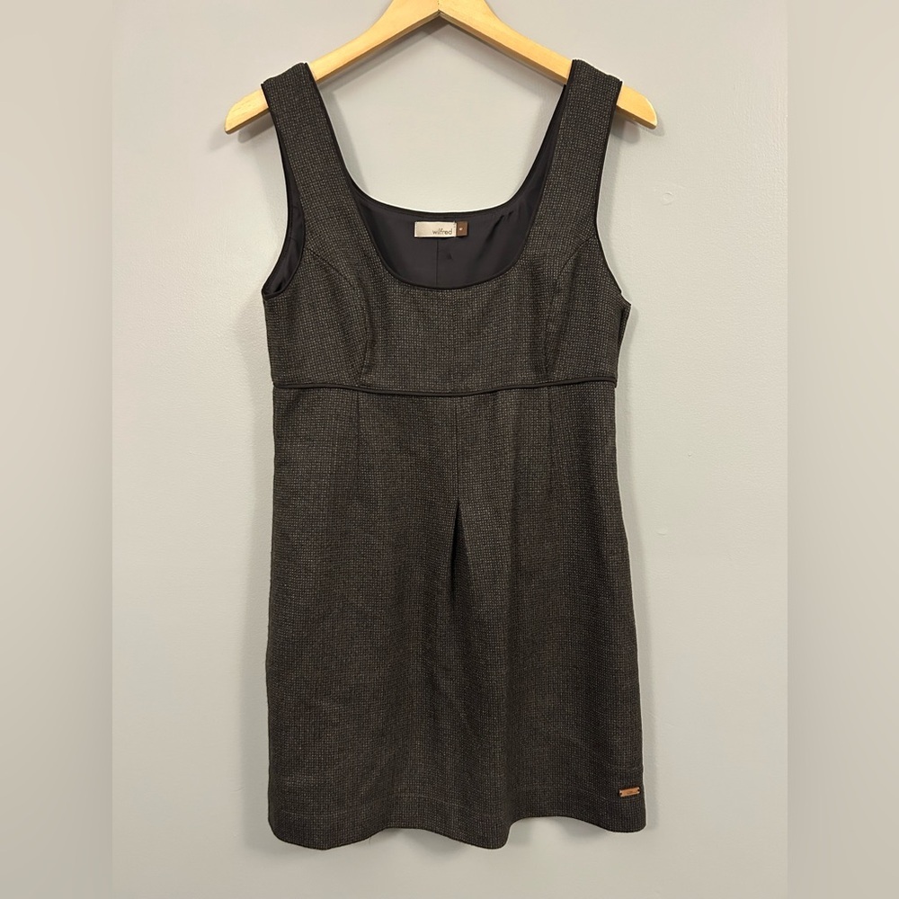 Aritzia Sleeveless Scoop Neck Dress in Charcoal Gray Size 8